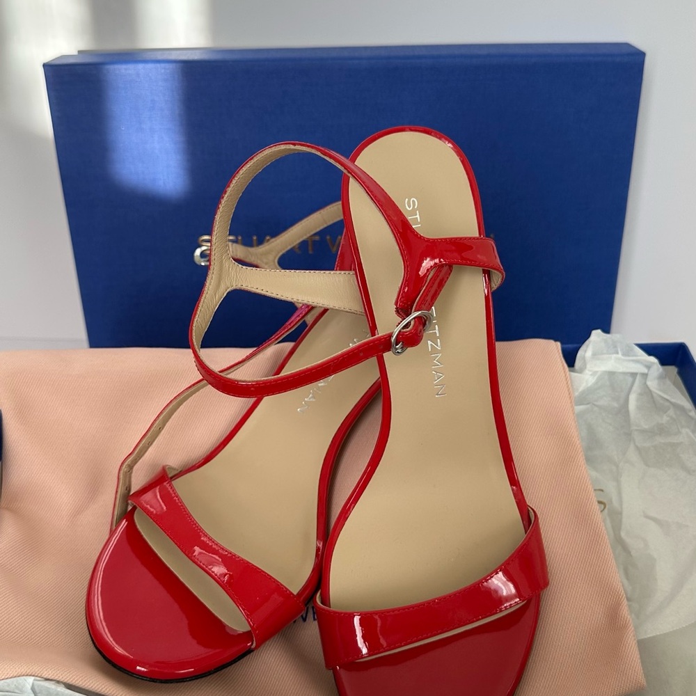 Stuart Weitzman Red Patent Women's Sandals